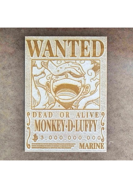 Wanted Monkey D Luffy Duvar Poster. Wanted Duvar Pano