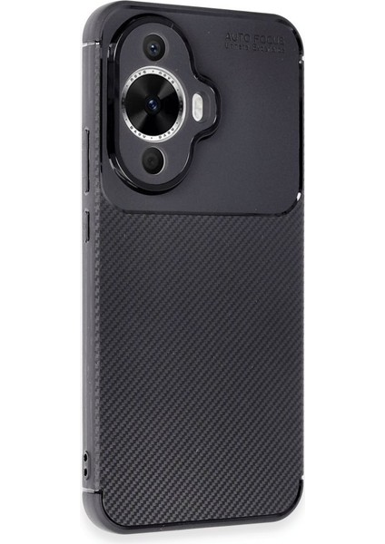 Huawei Nova 12S Kılıf Negro Karbon Fiber Desen Silikon