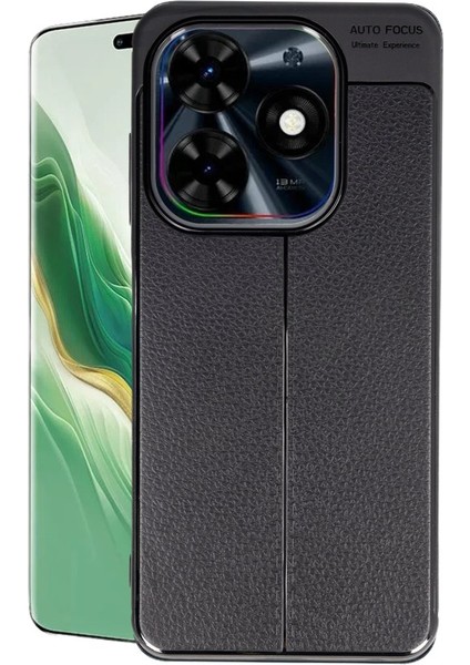 Tecno Spark 20 Kılıf Niss Deri Desen Silikon