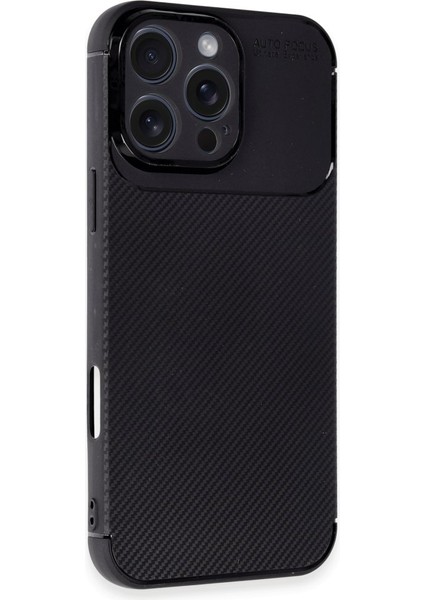 Iphone 16 Pro Max Kılıf Negro Karbon Fiber Desen Silikon