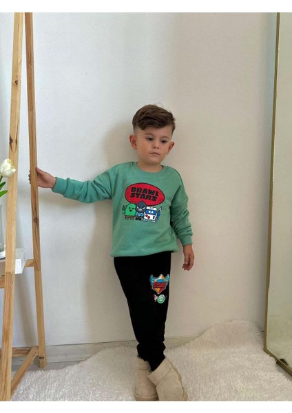 Erkek Çocuk Brawl Stars Modelli Pamuk Eşofman Takımı