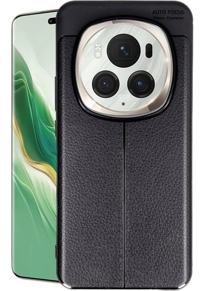 Huawei Honor Magic 6 Pro Kılıf Niss Deri Desen Silikon
