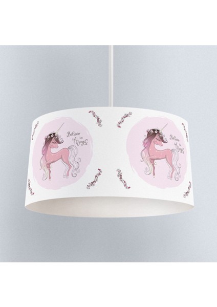 Unicorn Desenli Çocuk Odası Sarkıt Avize