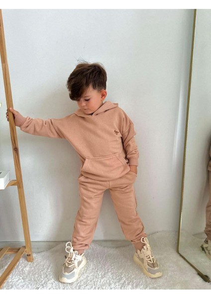 Erkek Çocuk Kreş Okul Kapşonlu Pamuk Eşofman Takımı fiyatları
