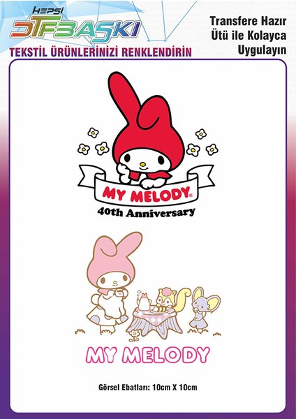 Melody Ütü ile Yapışan Tişört Tekstil Transfer Dtf Baskı
