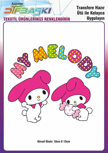 Melody Ütü ile Yapışan Tişört Tekstil Transfer Dtf Baskı