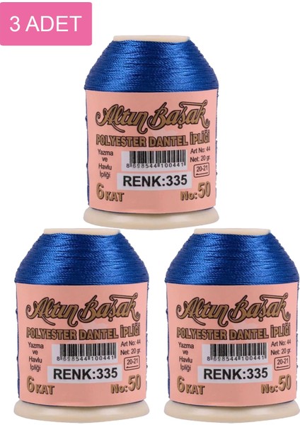 3 Adet Altınbaşak Oya ve Dantel Ipi 20 gr - Royaleks - No: 335