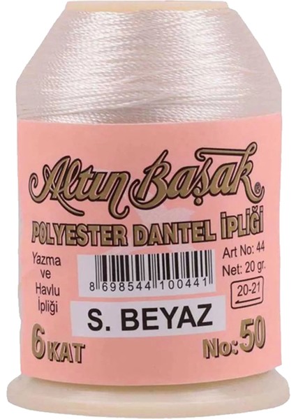 3 Adet Altınbaşak Oya ve Dantel Ipi 20 gr - Royaleks - No: Ş.beyaz - 404 - 530