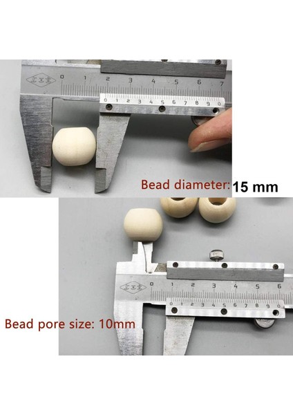 20 gr (20 Adet) Ahşap Boncuk 15 mm Çap x 10 mm Delik Doğal Yuvarlak Ahşap Makrome El Işi Çanta