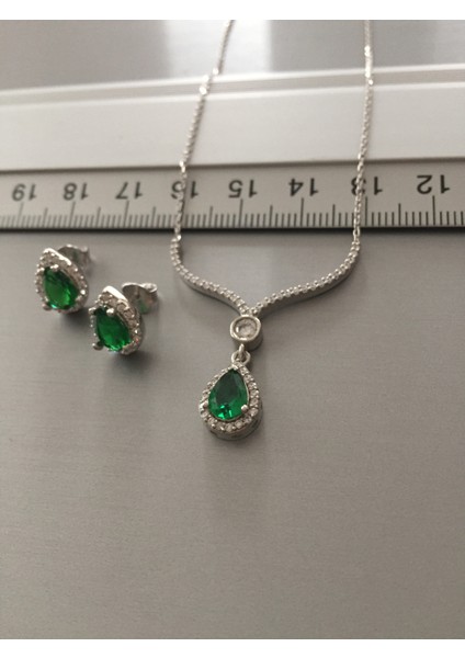 Zeta Jewel Gümüş Zümrüt Set Takım