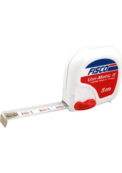 Fisco 5 Metre Stoplu Şerit Metre Uni-Matic Fisco UM5M