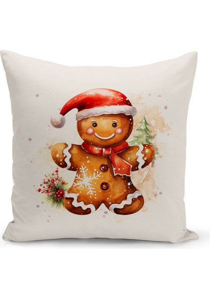 Yılbaşı Serisi Çift Tarafı Dijital Baskılı Kırlent Kılıfı (Christmas Noel Cushion Cover)