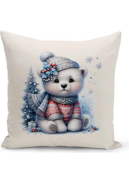 Yılbaşı Serisi Çift Tarafı Dijital Baskılı Kırlent Kılıfı (Christmas Noel Cushion Cover)