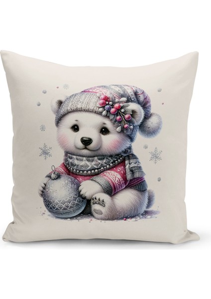 Yılbaşı Serisi Çift Tarafı Dijital Baskılı Kırlent Kılıfı (Christmas Noel Cushion Cover)