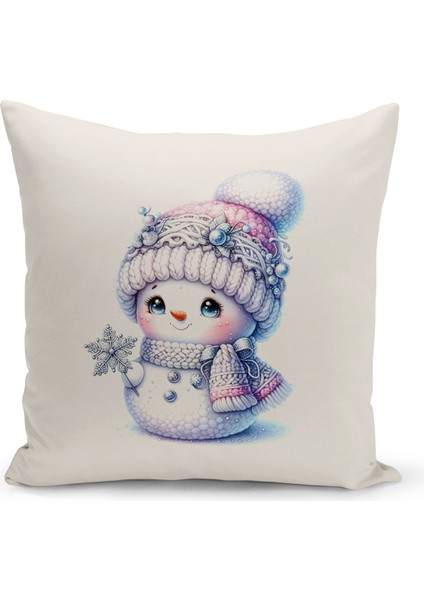 Yılbaşı Serisi Çift Tarafı Dijital Baskılı Kırlent Kılıfı (Christmas Noel Cushion Cover)