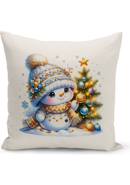 Yılbaşı Serisi Çift Tarafı Dijital Baskılı Kırlent Kılıfı (Christmas Noel Cushion Cover)