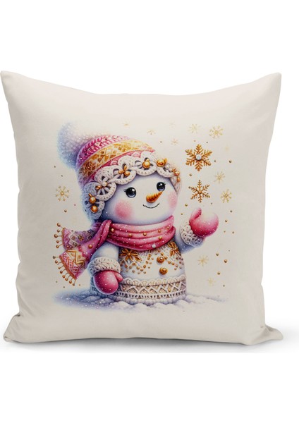 Yılbaşı Serisi Çift Tarafı Dijital Baskılı Kırlent Kılıfı (Christmas Noel Cushion Cover)
