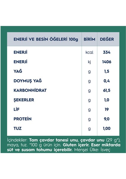 Sade Gevrek Ekmek 275 gr x 3 Adet