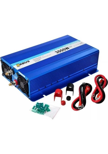 Intelligent 12V Dc  230V Ac Inverter 3000W (Tam Sınus)