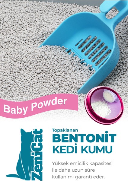 Bebek Pudrası Kokulu Renkli Kedi Kumu Ince Taneli Doğal Bentonit 18 Lt fiyatları