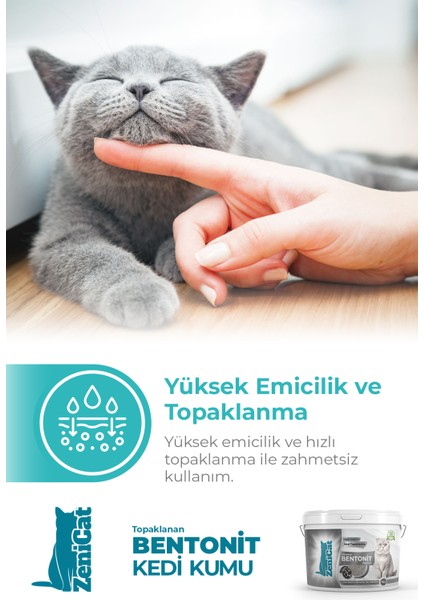 Aktif Karbonlu Kedi Kumu Ince Taneli Doğal Bentonit 10 Lt