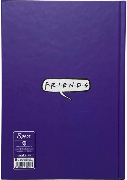 Friends 30. Yıl Mavi Sert Kapak Çizgili Defter