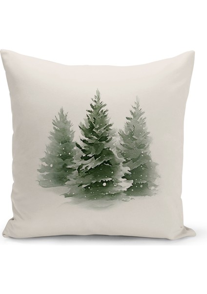 Yılbaşı Serisi Çift Tarafı Dijital Baskılı Kırlent Kılıfı (Christmas Noel Cushion Cover)