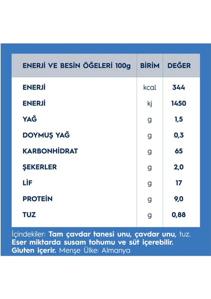 Ince Gevrek Ekmek 270 gr x 3 Adet