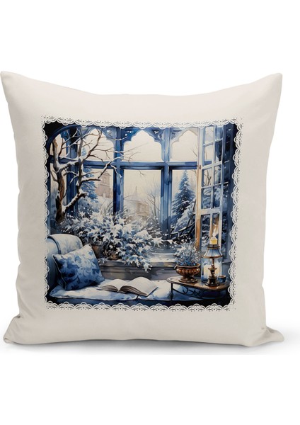 Yılbaşı Serisi Çift Tarafı Dijital Baskılı Kırlent Kılıfı (Christmas Noel Cushion Cover)