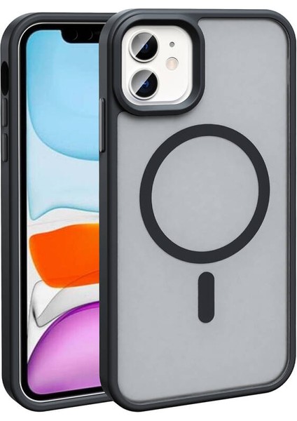 iPhone 11 Kılıf Magsafe Şarj Özellikli Mat Arka Yüzey Sio Premium Kapak