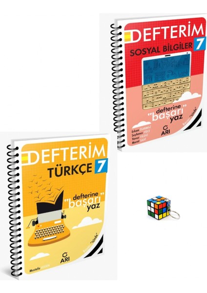 7. Sınıf Türkçe Defterim - 7. Sınıf Sosyal Bilgiler Defterim + Anahtarlık