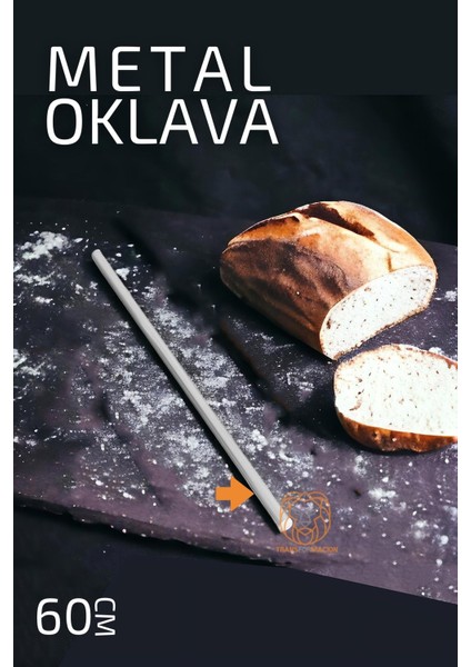 Metal Oklava 60 cm Hamur Açma Oklavası 720802 fiyatları