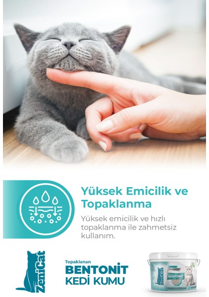 Kedi Kumu Ince Taneli Kokusuz Doğal Bentonit 10 Lt