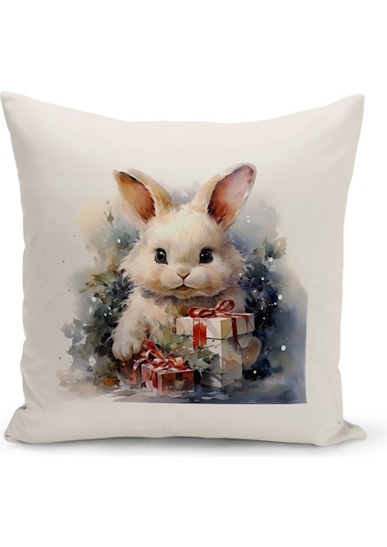 Yılbaşı Serisi Çift Tarafı Dijital Baskılı Kırlent Kılıfı (Christmas Noel Cushion Cover)