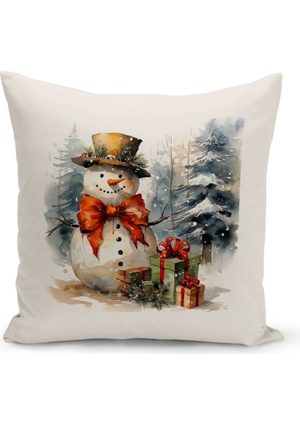 Yılbaşı Serisi Çift Tarafı Dijital Baskılı Kırlent Kılıfı (Christmas Noel Cushion Cover)