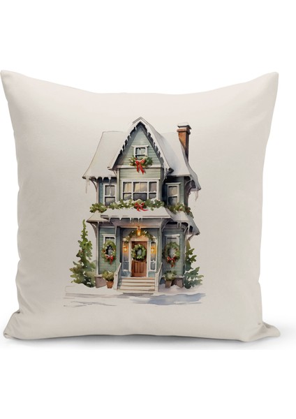 Yılbaşı Serisi Çift Tarafı Dijital Baskılı Kırlent Kılıfı (Christmas Noel Cushion Cover)