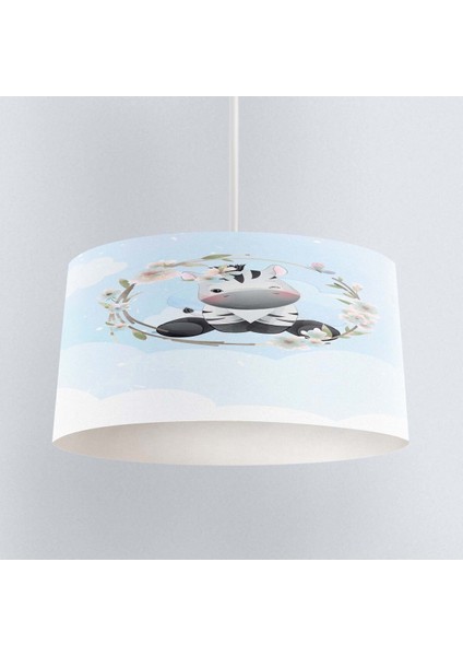 Sevimli Zebra Desenli Renkli Çocuk Odası Sarkıt Avize 20x30