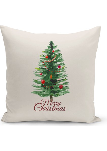 Yılbaşı Serisi Çift Tarafı Dijital Baskılı Kırlent Kılıfı (Christmas Noel Cushion Cover)