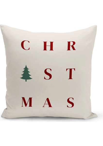 Yılbaşı Serisi Çift Tarafı Dijital Baskılı Kırlent Kılıfı (Christmas Noel Cushion Cover)