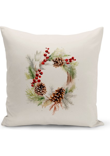 Yılbaşı Serisi Çift Tarafı Dijital Baskılı Kırlent Kılıfı (Christmas Noel Cushion Cover)