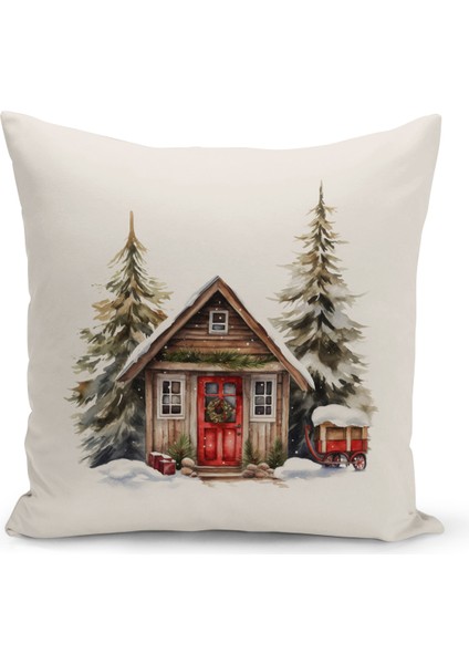 Yılbaşı Serisi Çift Tarafı Dijital Baskılı Kırlent Kılıfı (Christmas Noel Cushion Cover)