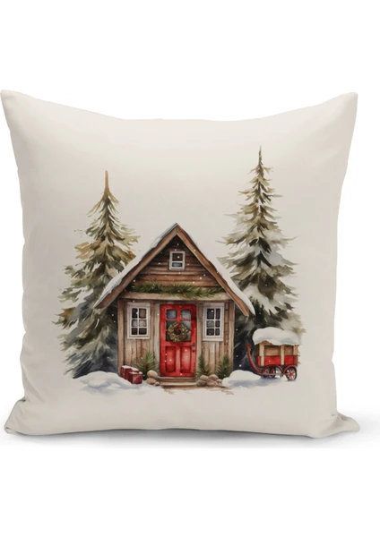 Bertille Home Yılbaşı Serisi Çift Tarafı Dijital Baskılı Kırlent Kılıfı (Christmas Noel Cushion Cover)