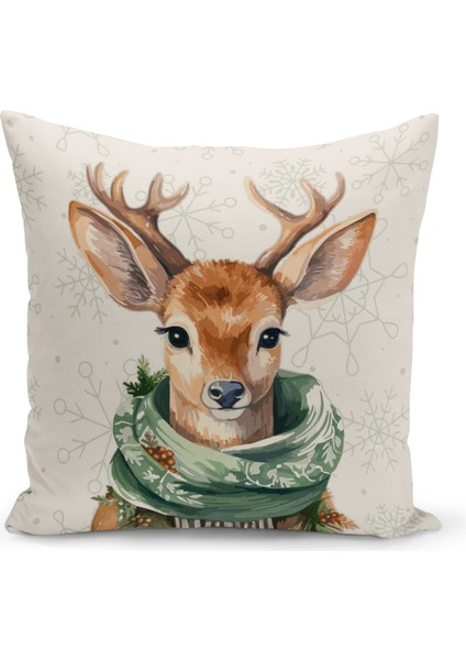 Yılbaşı Serisi Çift Tarafı Dijital Baskılı Kırlent Kılıfı (Christmas Noel Cushion Cover)