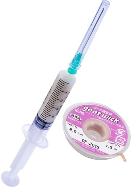 Flux Lehim Toplama ve Sökme Teli 2mm 1 5metre