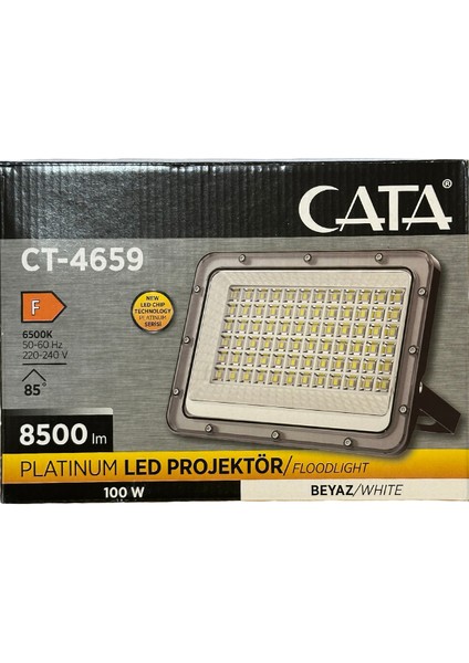 CT-4659 100W 6500K (Beyaz Işık) LED Projektör (2 Adet)