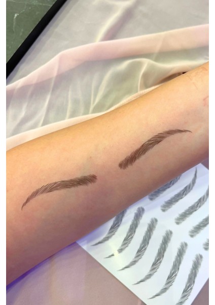 Siyah Renk Geçici Doğal Kaş Dövme Tattoo modelleri