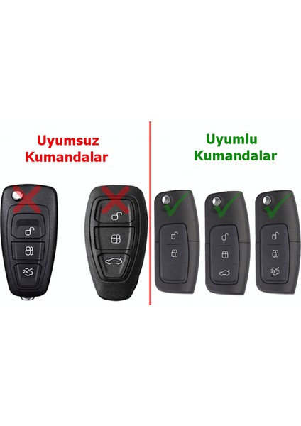 Ford Focus 2 Fiesta Mondeo Uyumlu Silikon Nano Anahtar Kılıfı Kumanda Kılıfı Oto Anahtarlık