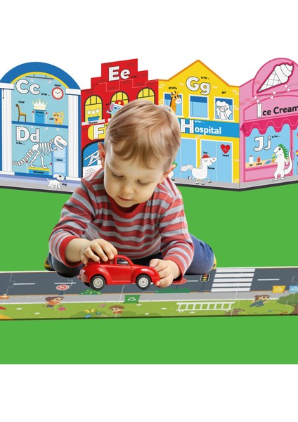 Abc Town İlk Kelimelerim Yaz Sil Eğitici Kitap Puzzle Oyun Seti Alphabet Street