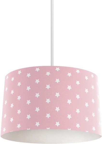 Renkli yıldız desenli çocuk ve bebek odası avizesi, 35x50 cm, kumaş malzeme