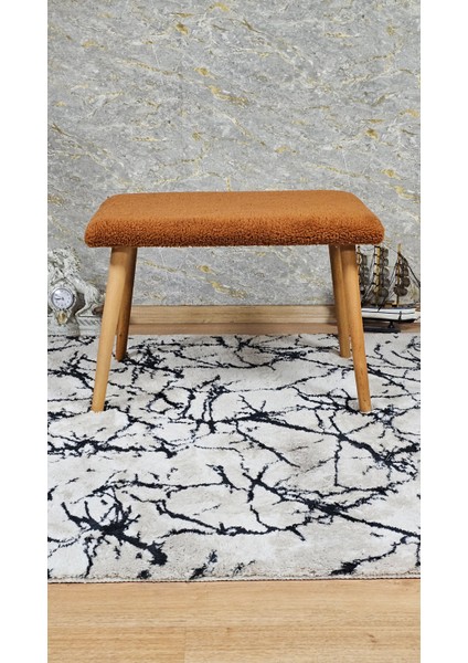 Ahşap Ayaklı Tedyy Puf Bench Antre Önü